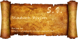 Staubach Vivien névjegykártya